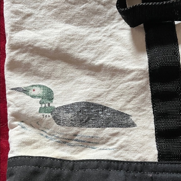 π¦ Nature Silkscreen Canvas Market Tote β Ducks & Reeds β Dual Side Pockets - Picture 5 of 10